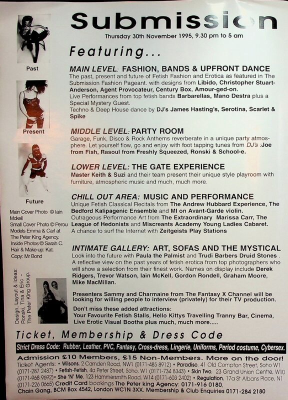 First page of newsletter includes details of activities happening in each area of the event, as well as ticket, membership and dress code information,